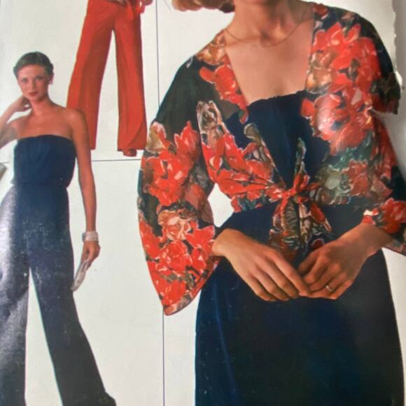 Simplicity 7748 Jumpsuit Jacket Pattern Miss 6-8 Unlined Jiffy 80s Office Date - Picture 1 of 6
